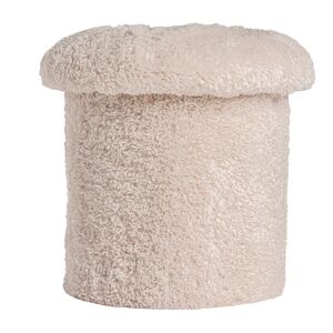 Lastdeco Reposapiés de lana en color blanco de 42x42x39cm