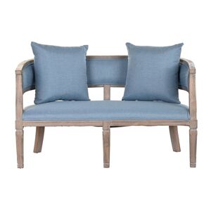 Fijalo Sofa poliester madera de caucho azul 122x69x72cm