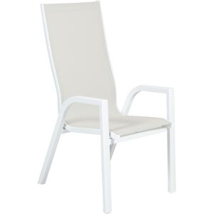 Edenjardin Sillón para exterior reclinable blanco