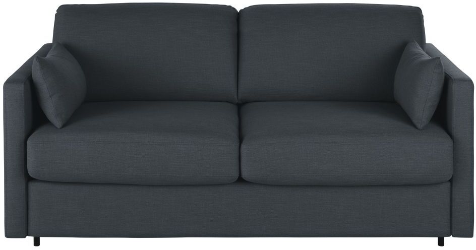 Maisons du Monde Sofá cama de 2/3 plazas gris antracita, colchón de 18 cm