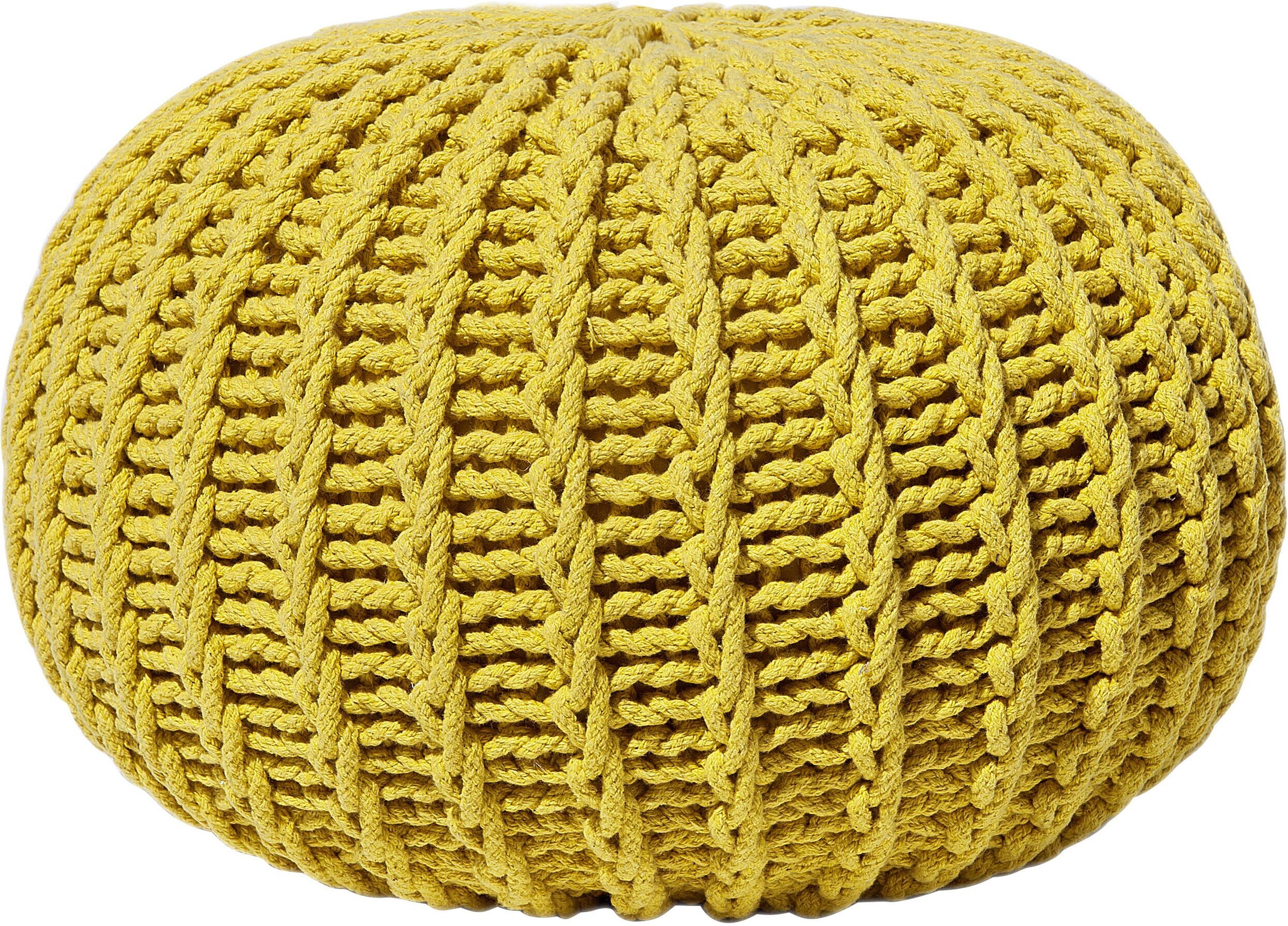 Beliani Puf amarillo 50 x 35 cm II