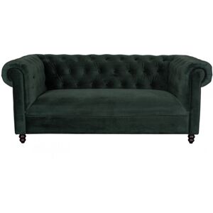 Dutchbone Sofá de 3 plazas de terciopelo verde Dutchbone Sofá de 3 plazas de terciopelo verde
