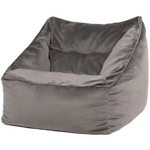 Icon Puf sillón de terciopelo gris antracita Icon Puf sillón de terciopelo gris antracita