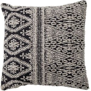 Bloomingville Cojín de algodón negro 45x45 cm Bloomingville Cojín de algodón negro 45x45 cm