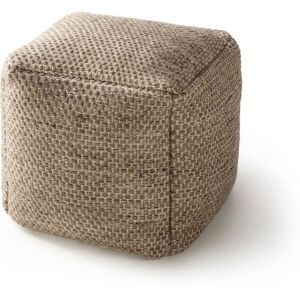 Benuta Puf de lana hecho a mano taupe 45x45x45 Benuta Puf de lana hecho a mano taupe 45x45x45