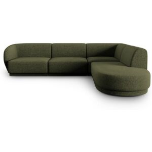 Sofá Christian Lacroix - Sofá esquina derecha 5 plazas en chenilla verde Sofá Christian Lacroix - Sofá esquina derecha 5 plazas en chenilla verde