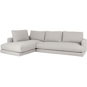 Decowood Sofá 3/4 plazas con chaise longue izquierdo tono gris claro 275x190cm Decowood Sofá 3/4 plazas con chaise longue izquierdo tono gris claro 275x190cm