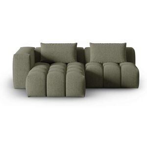 CXL by Christian Lacroix Sofá esquinero modular 3 plazas tejido estructural verde oliva oscuro CXL by Christian Lacroix Sofá esquinero modular 3 plazas tejido estructural verde oliva oscuro