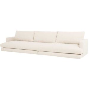 Decowood Sofá recto tono blanco roto 325x105cm Decowood Sofá recto tono blanco roto 325x105cm