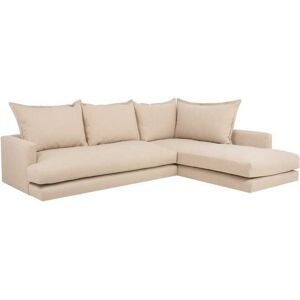 Decowood Sofá con chaise longue derecho beige 275x190cm Decowood Sofá con chaise longue derecho beige 275x190cm