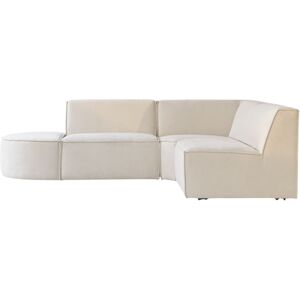 Tikamoon Sofá esquinero modulable de tela beis, 4-5 plazas Tikamoon Sofá esquinero modulable de tela beis, 4-5 plazas