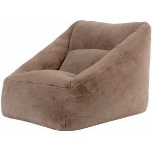 Icon Puf sillón de piel sintética de conejo, marrón moca Icon Puf sillón de piel sintética de conejo, marrón moca