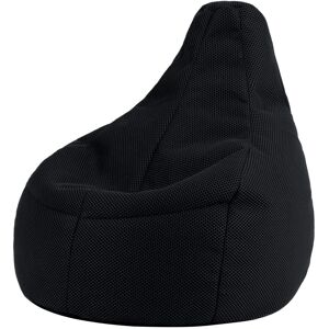 Icon Puf de malla con respaldo alto para juegos en negro Icon Puf de malla con respaldo alto para juegos en negro