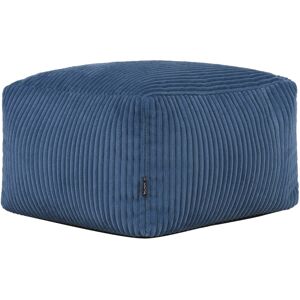 Icon Puf reposapiés cuadrado de pana azul denim Icon Puf reposapiés cuadrado de pana azul denim