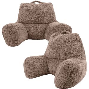 Icon Set de 2 cojines de apoyo sherpa marrón moca Icon Set de 2 cojines de apoyo sherpa marrón moca