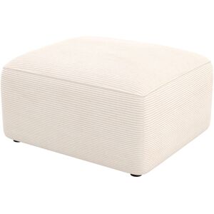 Rendez-Vous Déco Puf rectangular para sofá modular en terciopelo blanco roto Rendez-Vous Déco Puf rectangular para sofá modular en terciopelo blanco roto