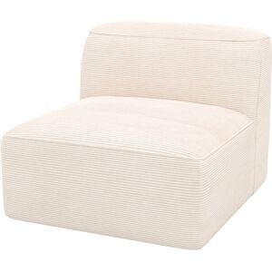 Rendez-Vous Déco Sillón para sofá modular de terciopelo blanco roto Rendez-Vous Déco Sillón para sofá modular de terciopelo blanco roto