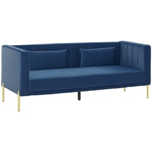 Homcom Sofá 3 plazas 194.5x76x76 cm azul marino Homcom Sofá 3 plazas 194.5x76x76 cm azul marino