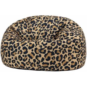 Icon Puf clásico en tela con estampado de leopardo Icon Puf clásico en tela con estampado de leopardo