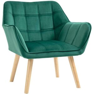 Homcom Butaca de salón 67x61.5x71 cm verde Homcom Butaca de salón 67x61.5x71 cm verde