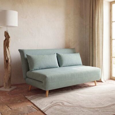 Maisons du Monde Sofá Cama Plegable 2 Plazas Azul Agua Maisons du Monde Sofá Cama Plegable 2 Plazas Azul Agua
