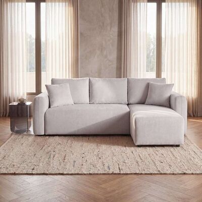 Maisons du Monde Sofá cama chaise longue de 4/5 plazas beige de 251 cm Maisons du Monde Sofá cama chaise longue de 4/5 plazas beige de 251 cm