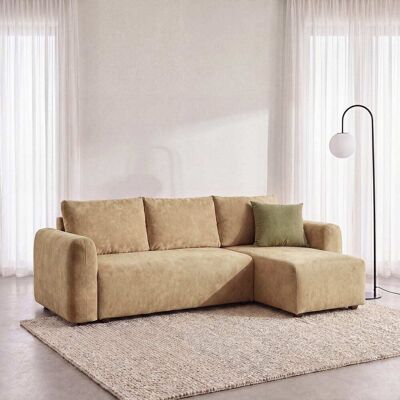 Maisons du Monde Sofá cama chaise longue de 4/5 plazas toffee de 251 cm Maisons du Monde Sofá cama chaise longue de 4/5 plazas toffee de 251 cm