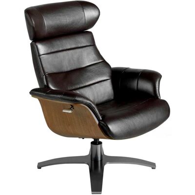 Angel Cerda Sillón giratorio reclinable piel marrón chocolate Angel Cerda Sillón giratorio reclinable piel marrón chocolate