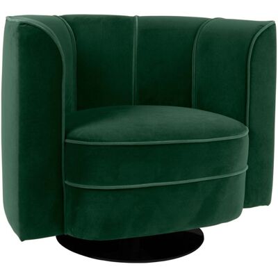 Sillón giratorio Dutchbone Flower - Terciopelo Verde Sillón giratorio Dutchbone Flower - Terciopelo Verde