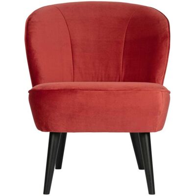 Woood Sara Sillón - Terciopelo Frambuesa - Sillón Woood Sara Sillón - Terciopelo Frambuesa - Sillón