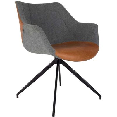 Zuiver Sillón de oficina de poliéster gris Zuiver Sillón de oficina de poliéster gris