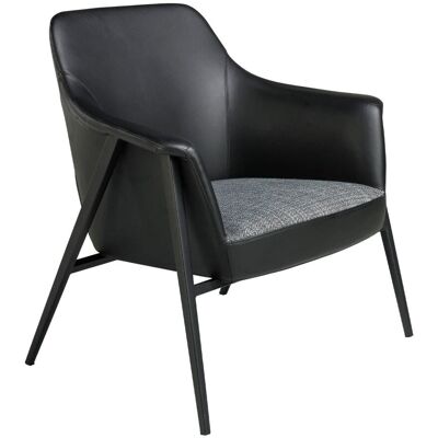 Angel Cerda Sillón tela gris y polipiel negro Angel Cerda Sillón tela gris y polipiel negro
