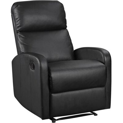 Happy Garden Sillón reclinable en imitación de negro Happy Garden Sillón reclinable en imitación de negro