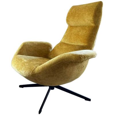 Mathi Design Sillón Giratorio de Terciopelo Amarillo - Silla Mathi Design Sillón Giratorio de Terciopelo Amarillo - Silla