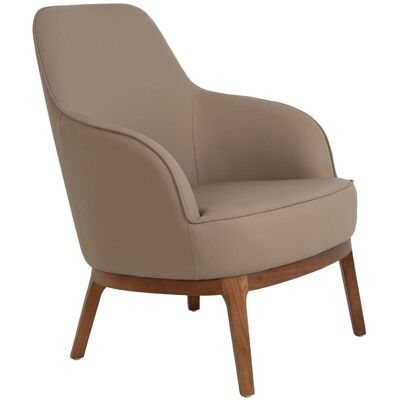Angel Cerda Sillón polipiel gris taupe Angel Cerda Sillón polipiel gris taupe