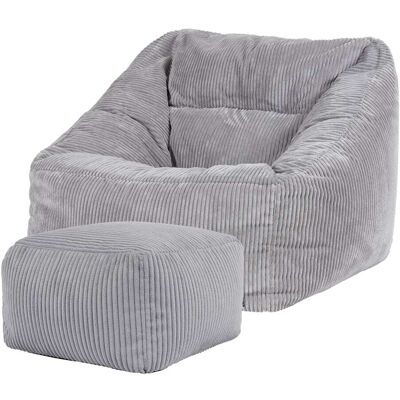 Saco de asiento Jumbo-Cord gris, 88x80x100cm Saco de asiento Jumbo-Cord gris, 88x80x100cm