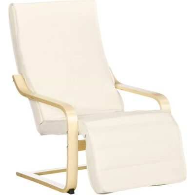 Homcom Sillón de salón 66.5x94x100 cm crema Homcom Sillón de salón 66.5x94x100 cm crema