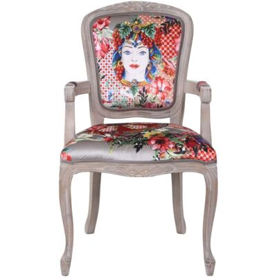 Mathi Design Sillón de terciopelo rojo estilo barroco Mathi Design Sillón de terciopelo rojo estilo barroco