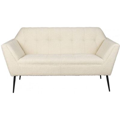 Dutchbone Sofá de 2 plazas en tejido bouclé crema Dutchbone Sofá de 2 plazas en tejido bouclé crema