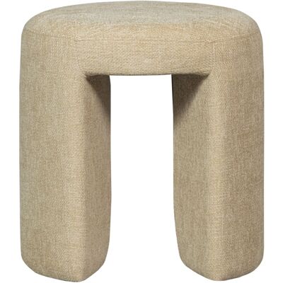 Woood Charlie - Puf redondo de tela - 45cm Beige - Muebles para sala Woood Charlie - Puf redondo de tela - 45cm Beige - Muebles para sala