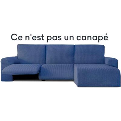 Eysa Funda de sofá chaise relax derecha brazo corto azul 250 - 360 cm Eysa Funda de sofá chaise relax derecha brazo corto azul 250 - 360 cm