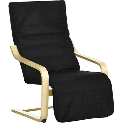 Homcom Sillón de salón 66.5x94x100 cm negro Homcom Sillón de salón 66.5x94x100 cm negro