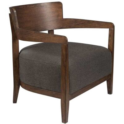 Dutchbone Sillón de tela gris Dutchbone Sillón de tela gris