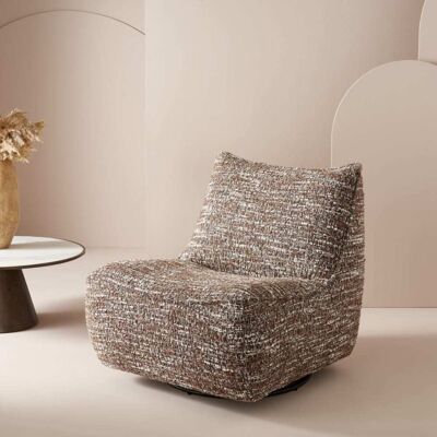 Signature Sillón giratorio en tela marrón Signature Sillón giratorio en tela marrón
