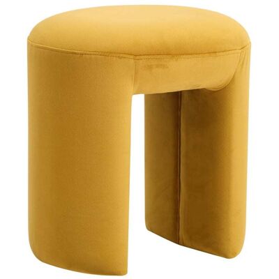 Nordlys Puff de salón en terciopelo amarillo Nordlys Puff de salón en terciopelo amarillo