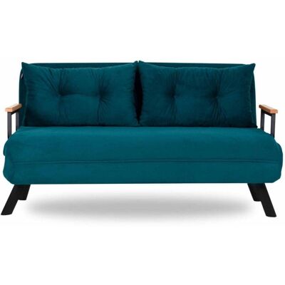 Calicosy Sofá cama 2 plazas l133 cm - verde Calicosy Sofá cama 2 plazas l133 cm - verde