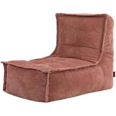 Icon Puf sillón chaise longue de pana rosa Icon Puf sillón chaise longue de pana rosa