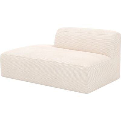 Maison Pavane Diván con respaldo a la derecha para sofá modular de terciopelo blanco Maison Pavane Diván con respaldo a la derecha para sofá modular de terciopelo blanco
