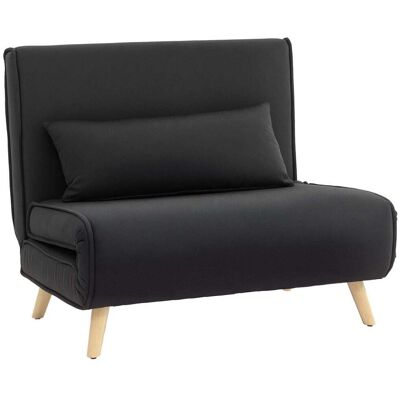 Homcom Sillón cama 94x78x80 cm negro Homcom Sillón cama 94x78x80 cm negro