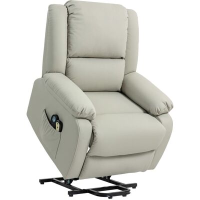 Homcom Sillón levanta personas 89x93x105 cm gris claro Homcom Sillón levanta personas 89x93x105 cm gris claro
